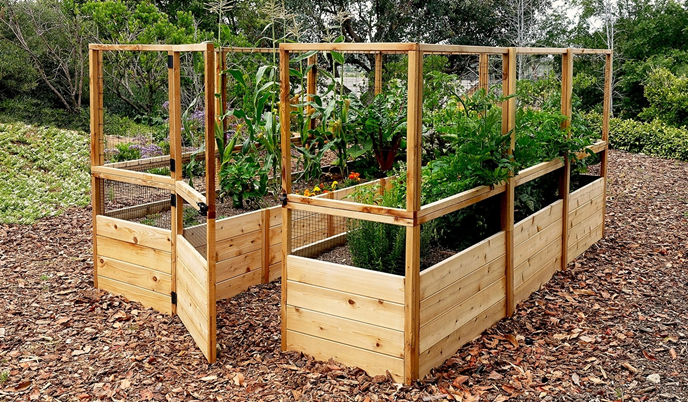 Attached Raised Garden Beds